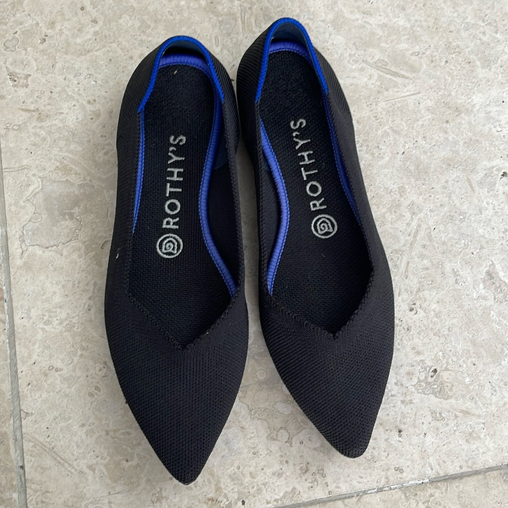 Rothy’s black pointed toe